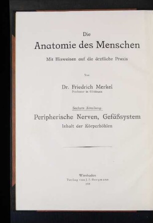 Abt. 6 [Text]: Peripherische Nerven, Gefäßsystem : Inhalt der Körperhöhlen