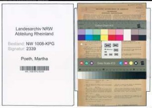 Entnazifizierung Martha Poeth , geb. 04.02.1914 (Postangestellte)