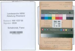Entnazifizierung Franz Schabronat , geb. 17.12.1897 (Polizeibeamter)