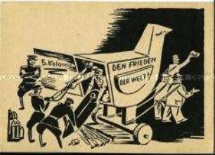 Antisowjetische und antikommunistische Postkarte