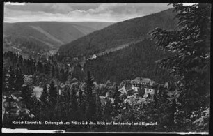 Bärenfels. Blick auf Kipsdorf und Kaiserhof