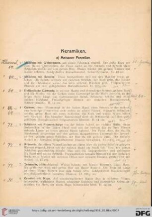 Meissner Porzellan (Nr.1-28)