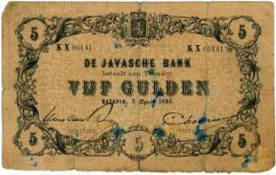 Geldschein, 5 Gulden, 5.4.1895