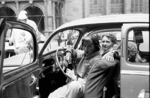 Freiburg: Nr. 36; Katja Ajak auf VW; im Wagen