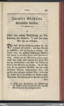 Zweyter Abschnitt. Vermischte Aufsätze