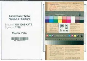 Entnazifizierung Peter Mueller , geb. 16.11.1901 (Verw.Angestellter)