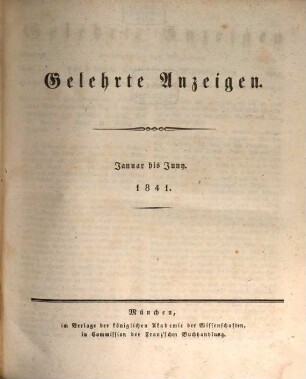 Gelehrte Anzeigen. 12. 1841
