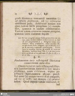 §. V. Fundamentum iuris restringendi libertatem commerciorum naturalem