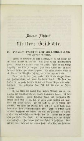 Zweiter Abschnitt. Mittlere Geschichte