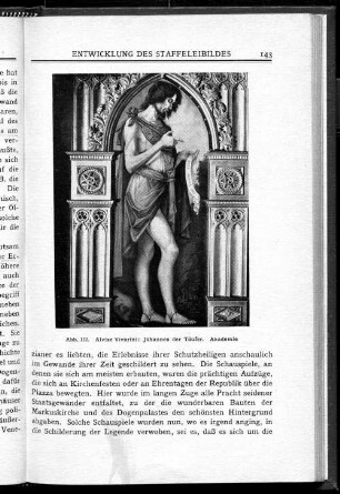 Abb. 112. Alvise Vivarini: Johannes der Täufer. Akademie