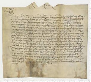 Dienstbrief des Stadthauptmanns Bartold van Adeleveszen.