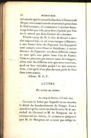 [Lettres]. Lettre Du même au même Lettre Du même au même