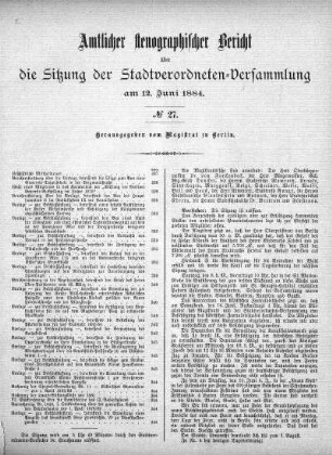 No. 27, 12. Juni 1884