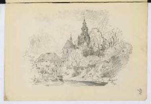 Marienkirche, Stargard: Perspektivische Ansicht (aus: Skizzen- und Fotoalbum 28)