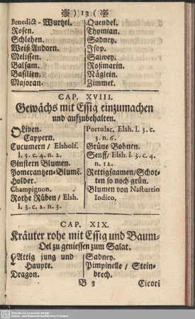 Cap. XVIII. Gewächs mit Essig einzumachen und aufzubehalten