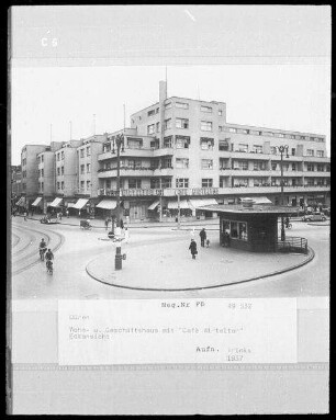 Düren, Stadt : Düren. Wohn- und Geschäftshaus mit "Café Wirteltor". Eckansicht