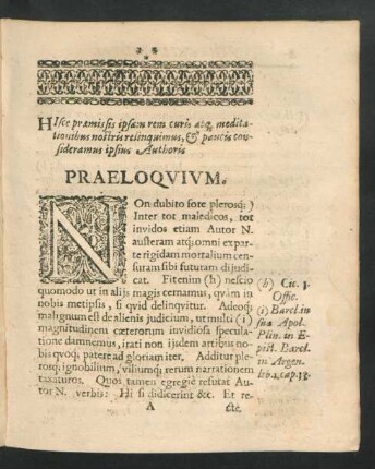 Praeloquium.