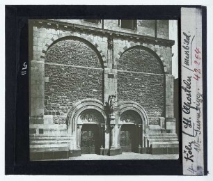 Köln, St. Aposteln : Außenansicht von NW, Untergeschoss d. W-Baus