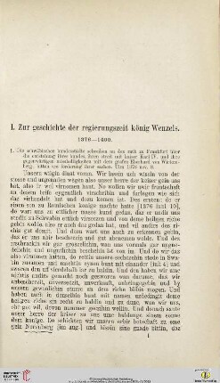 Zur geschichte der regierungszeit könig Wenzels. 1376-1400