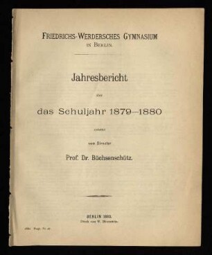 1879/80: Jahresbericht ... - 1879/80