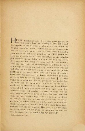 Der Codex Altenberger : Textabdr. d. Hermannstädter Hs. = Az Altenbergerféle Codex
