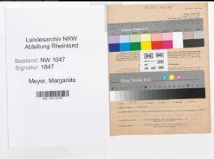 Entnazifizierung Margarete Meyer , geb. 07.12.1907 ()