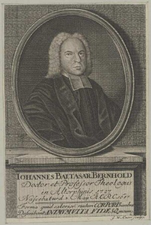 Bildnis des Iohannes Baltasar Bernhold