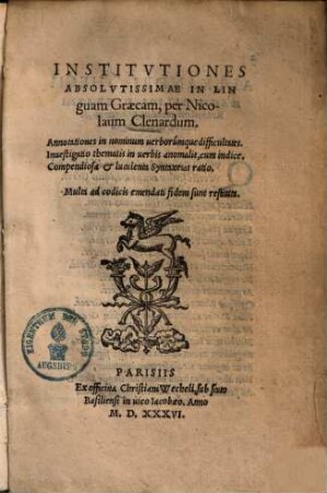 Institutiones absolutissimae in linguam Graecam