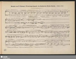 Beispiele aus H. Riemann´s Phrasirungs-Ausgabe von Beethoven´s Clavier-Sonaten (October 1884)