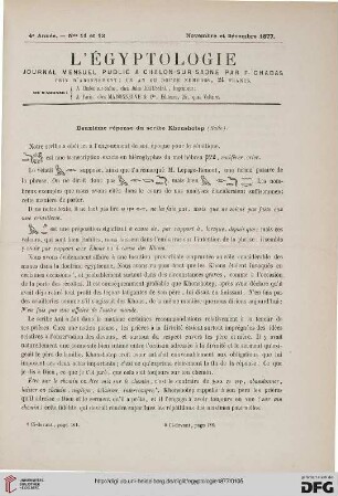 Heft 11 et 12 (Novembre et Décembre 1877)