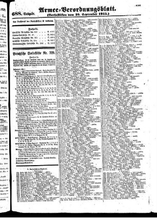 688. Ausgabe. Donnerstag, 16. September 1915