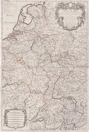Cours Du Rhin, Depuis Sa Source Jusqu'à Son Embouchure : avec tous les Pays qu'il traverse et qui l'avoisinent: Savoir, La Suisse, Partie De L'Allemàgne, De La France, Les Pays-Bas, Et Les Provinces-Unies ou La Hollande, òu est le Théatre de la Guerre ; Avec Privilége du Roy