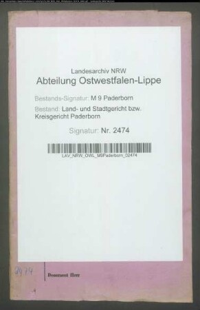 Erblasser: Brenneke, Josef: