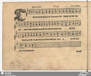 XVIII. Trinck Wein so beschert dir Gott Wein [Quinta vox]