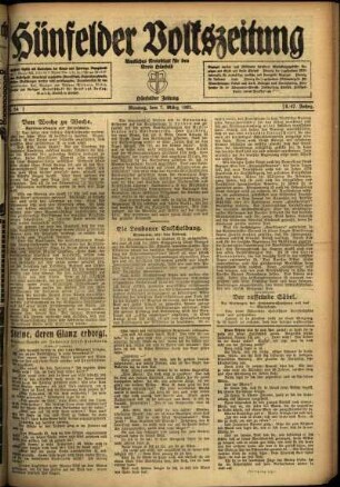 Ausgabe vom Montag, den 07. März 1921.