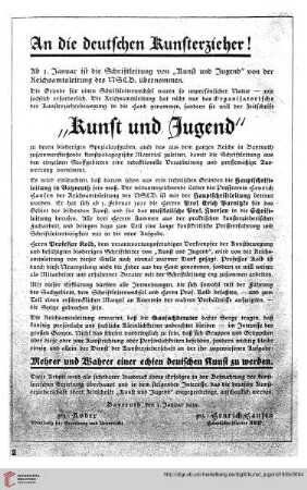 An die deutschen Kunsterzieher!