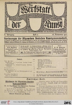 Heft 9 (28. November 1910)