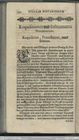 Requisitiones und Instrumenta Notariorum