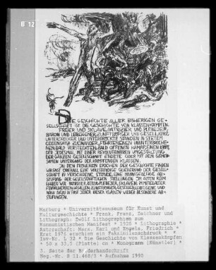 Zwölf Lithographien zum Kommunistischen Manifest — Die Geschichte von Klassenkämpfen