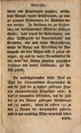 Das Wesentlichste der Bienen-Geschichte und Bienen-Zucht : für den Naturliebhaber, Landmann und Gelehrten ; Mit 20 Kupfertafeln