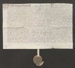 Reinhard Dold, Schultheiß, und genannte Mitglieder des Gerichts zu Stettfeld beurkunden eine Gültverschreibung des Martin Bellum und seiner Ehefrau Margarethe über 40 Gulden gegenüber Johann Rehm, speyrischem Generalkollektor am Bruhrain.