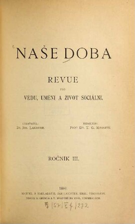 Naše doba : ND ; revue pro vědu, uměni a život sociální. 3. 1896