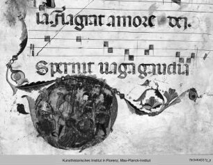 Antiphonar H : Miniatur mit Laurentiusmarter