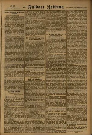 Zweite Ausgabe vom Sonntag, den 23. Juli 1922.