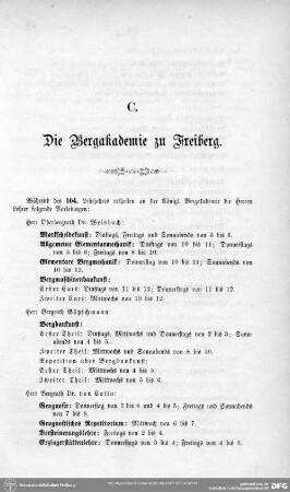 Die Bergakademie zu Freiberg
