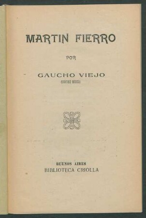 Martín Fierro