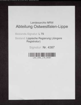 Lagerbücher des Stifts Cappel