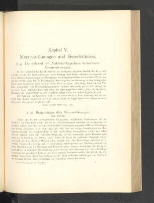 Kapitel V. Meeresströmungen und Eisverhältnisse.