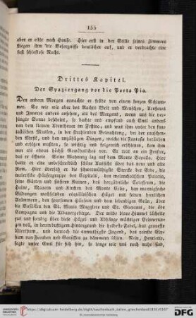 Drittes Kapitel: Der Spaziergang vor die Porta Pia
