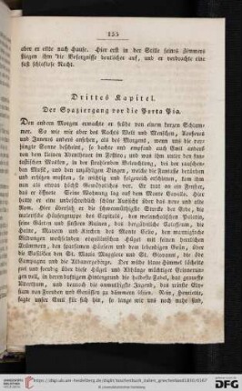 Drittes Kapitel: Der Spaziergang vor die Porta Pia